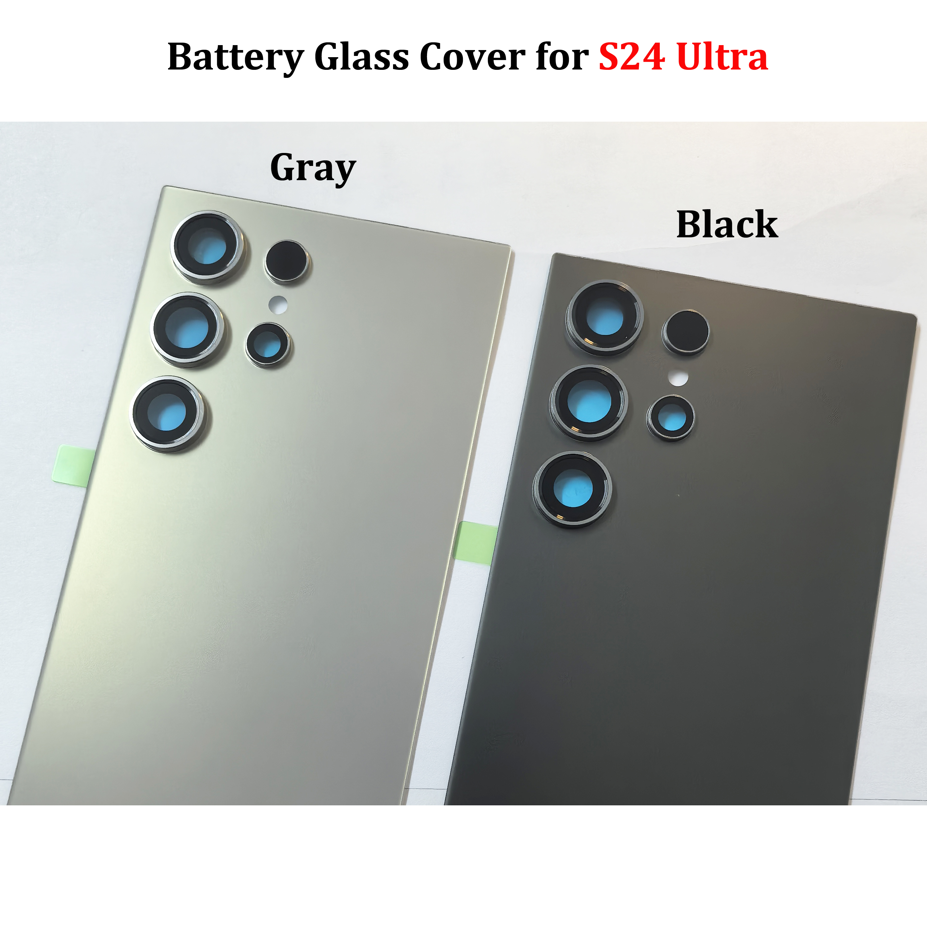 新しい背面ガラス S24Ultra (O-E-M) 交換ケース SAM-S24 ウルトラ S24U 5 グラムバッテリーカバーリアドアハウジングカメラレンズステッカー