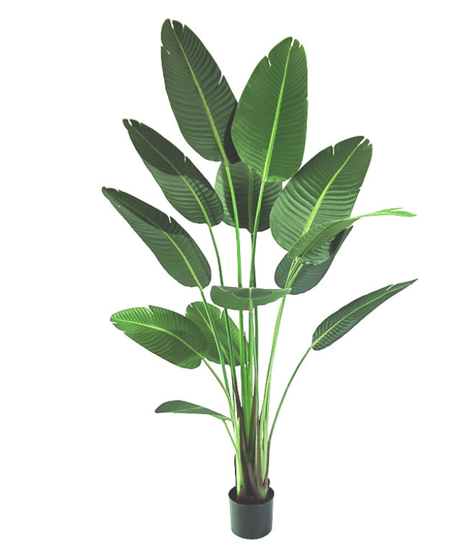 ほぼ天然フェイクストレリチア植物トラベラーズグリーン屋内ホームオフィスホテル装飾プラスチック人工バナナツリー
