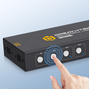 KVM スイッチ USB3.0 HDMI スイッチャー 4K@60Hz 4 台のコンピュータで 1 台の HD モニターと 3 台の USB デバイスを共有 キーボード マウス プリンター