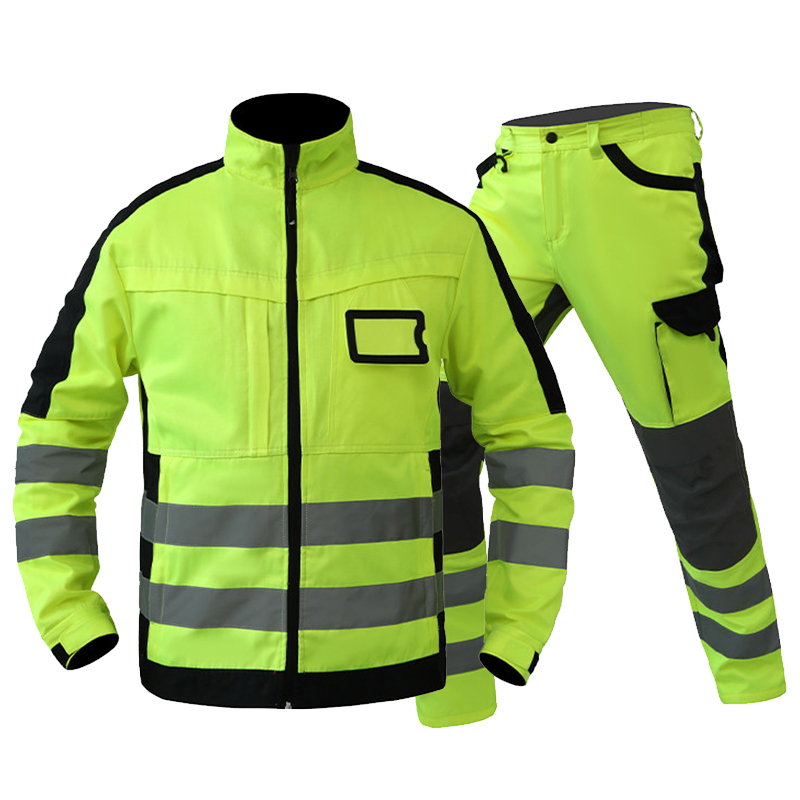 安全作業スーツ高視認性反射ジャケットとパンツセット男性用 Hi Vis 作業服作業服男性電気技師