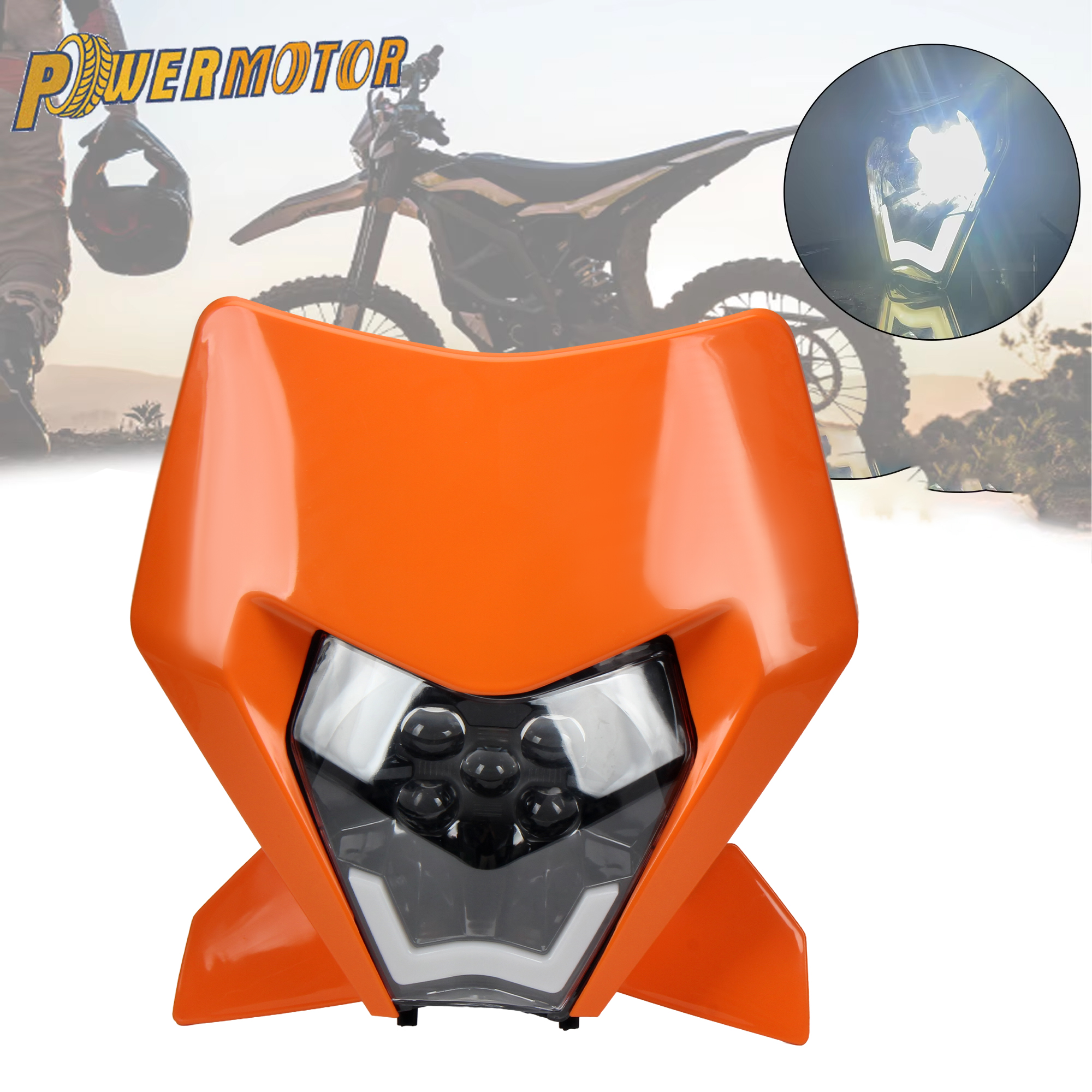 モトクロス LED ヘッドランプ KTM EXC SX XC 250 300 450 2024 2025 ダートバイクエンデューロオートバイヘッドライト修正されたアクセサリー