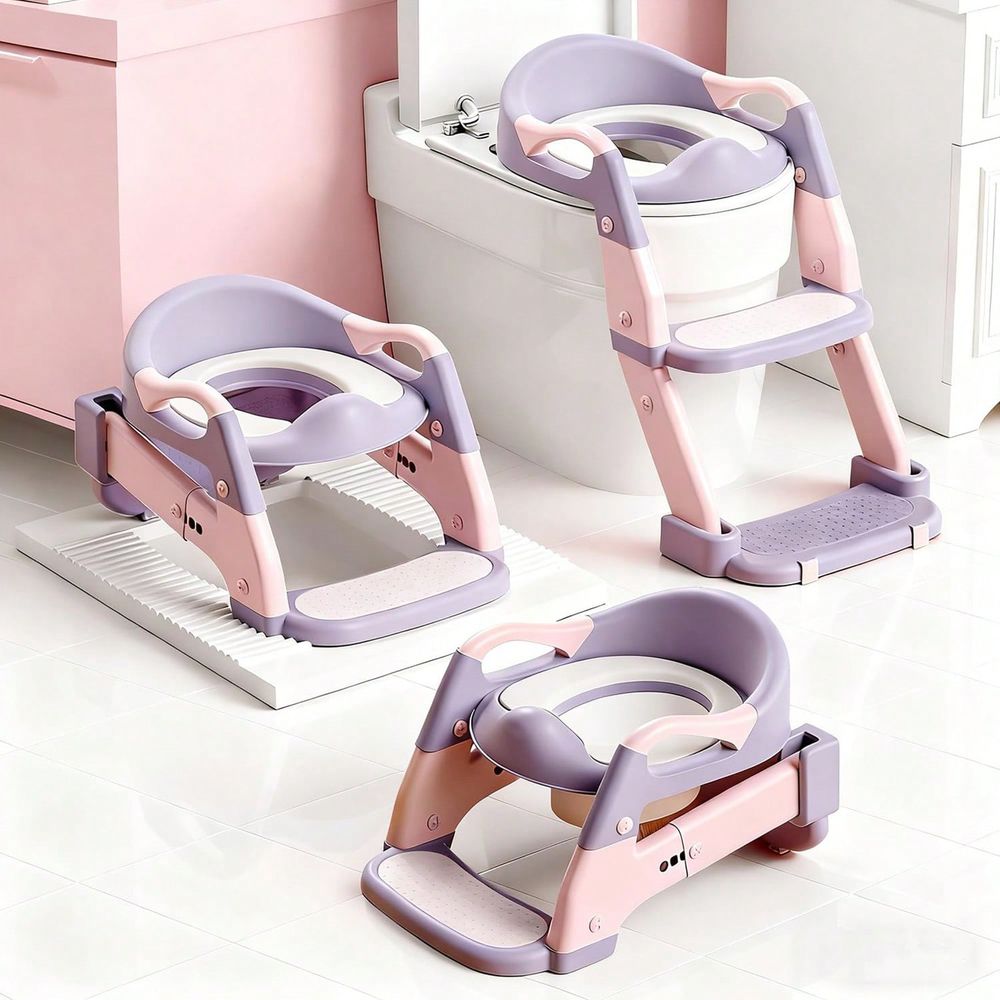 幼児用トイレトレーニングシート 3-in-1 折りたたみ式トイレトレーニングトイレ ステップスツール付き 調節可能な椅子 小便器付き