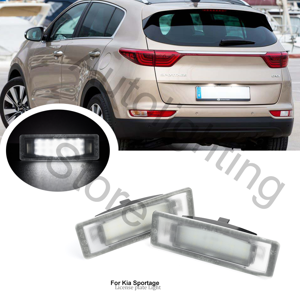 2 個 Led ライセンスナンバープレートライト起亜 Sportage 2017 2018 2019 2020-2022 オプティマソウルカデンツァ Canbus テールランプアクセサリー