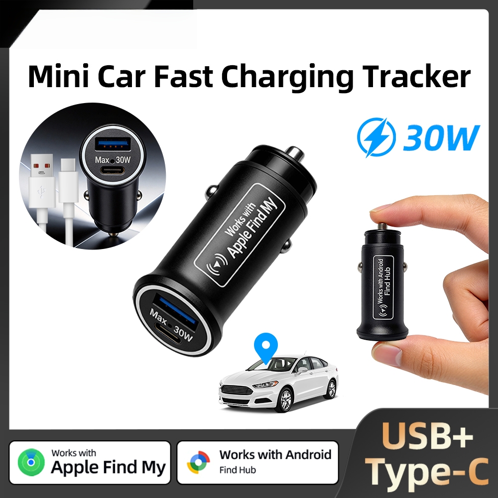 ユニバーサルミニ車の充電器シガーライター USB Type-C アダプタ隠し GPS ロケータートラック IOS Apple システム用