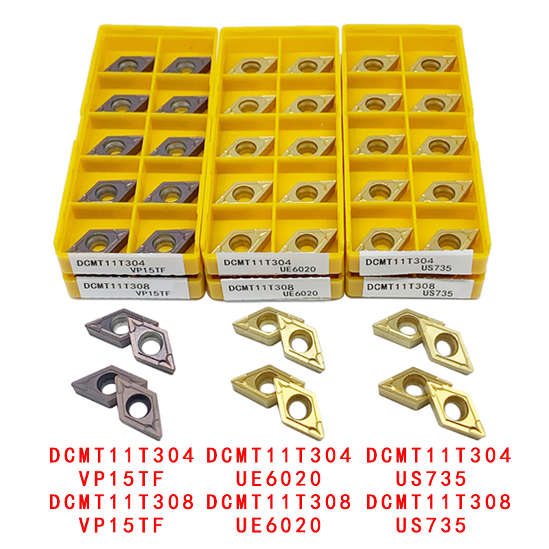 DCMT070204 DCMT11T304 VP15TF UE6020 超硬インサート内部旋削工具高品質 CNC 旋削インサート切削旋盤ツール