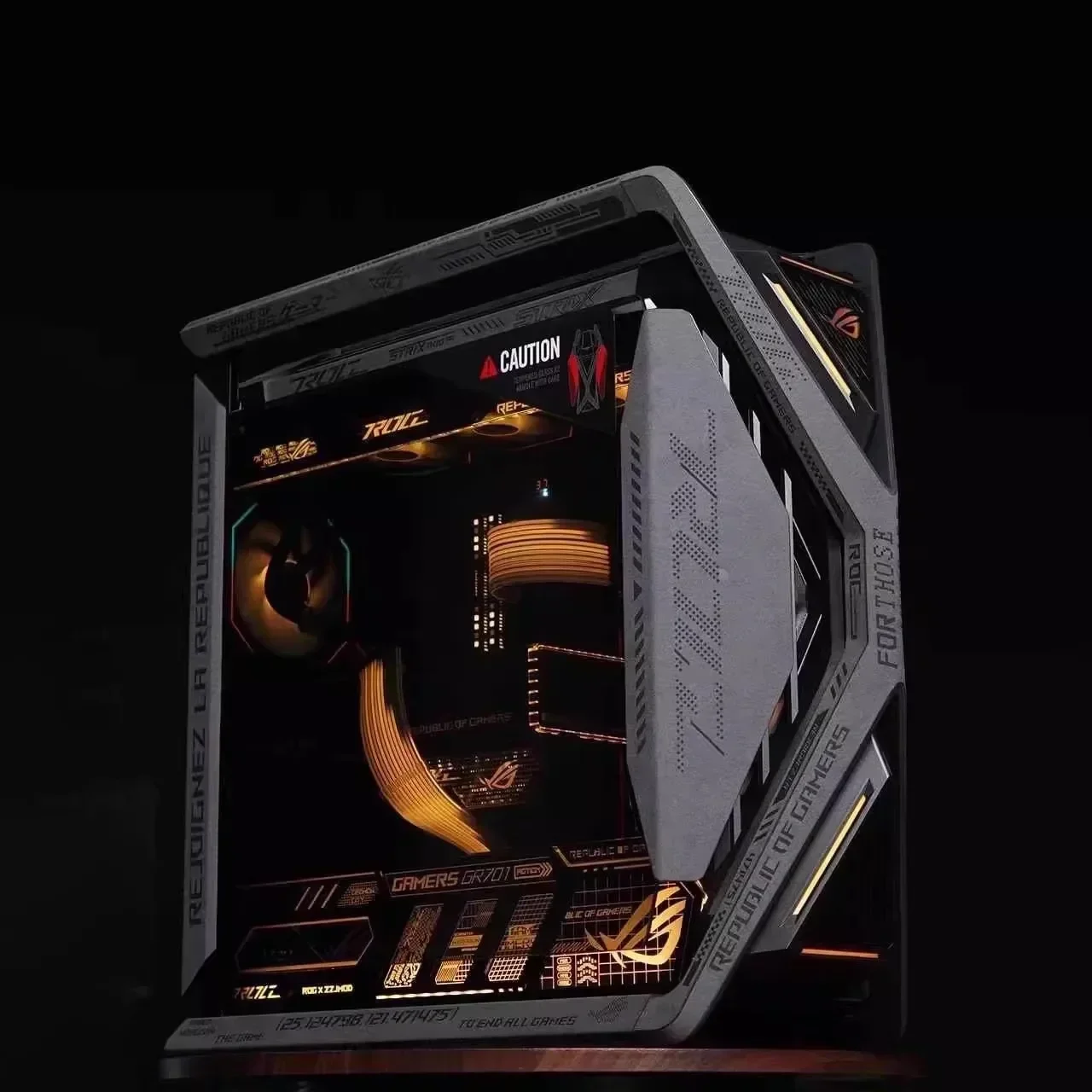 15 個 DIY ステッカー Asus HYPERION GR701 ケース、MOD ROG アニメゲームキャビネット装飾スエードステッカーカバー
