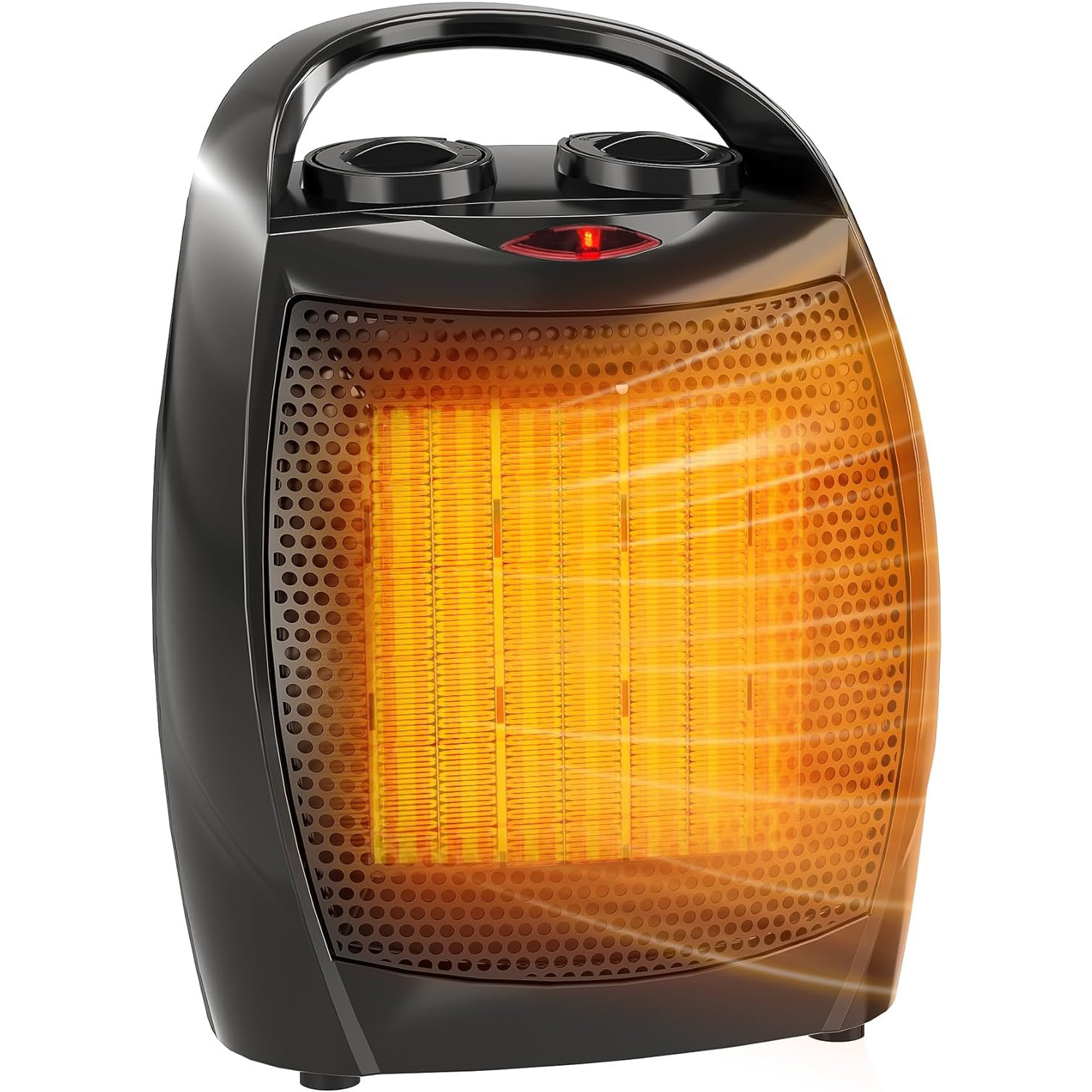 サーモスタット付き小型スペースヒーター、1500w/750w高速加熱セラミックデスクヒーター