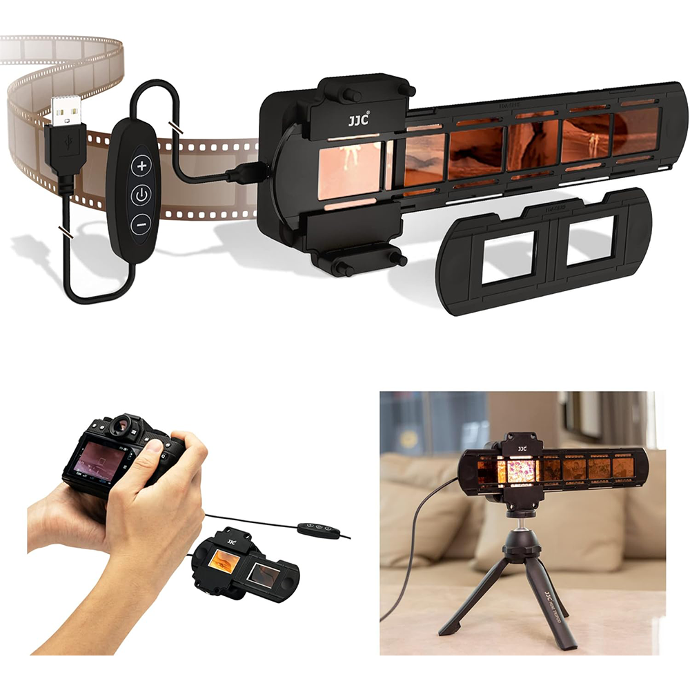 JJC 35mm ネガフィルムスキャンコピー LED ライトセット 10 レベル調整可能 古い写真のネガフィルムをデジタルにコンバーター