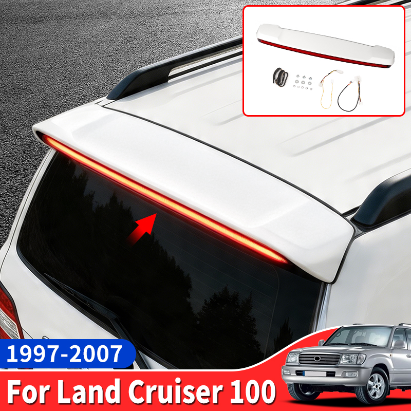 1997 2007 トヨタランドクルーザー LC100 100 FJ100 リアトランクスポイラー LED ライトアップグレード外装装飾カーアクセサリー部品