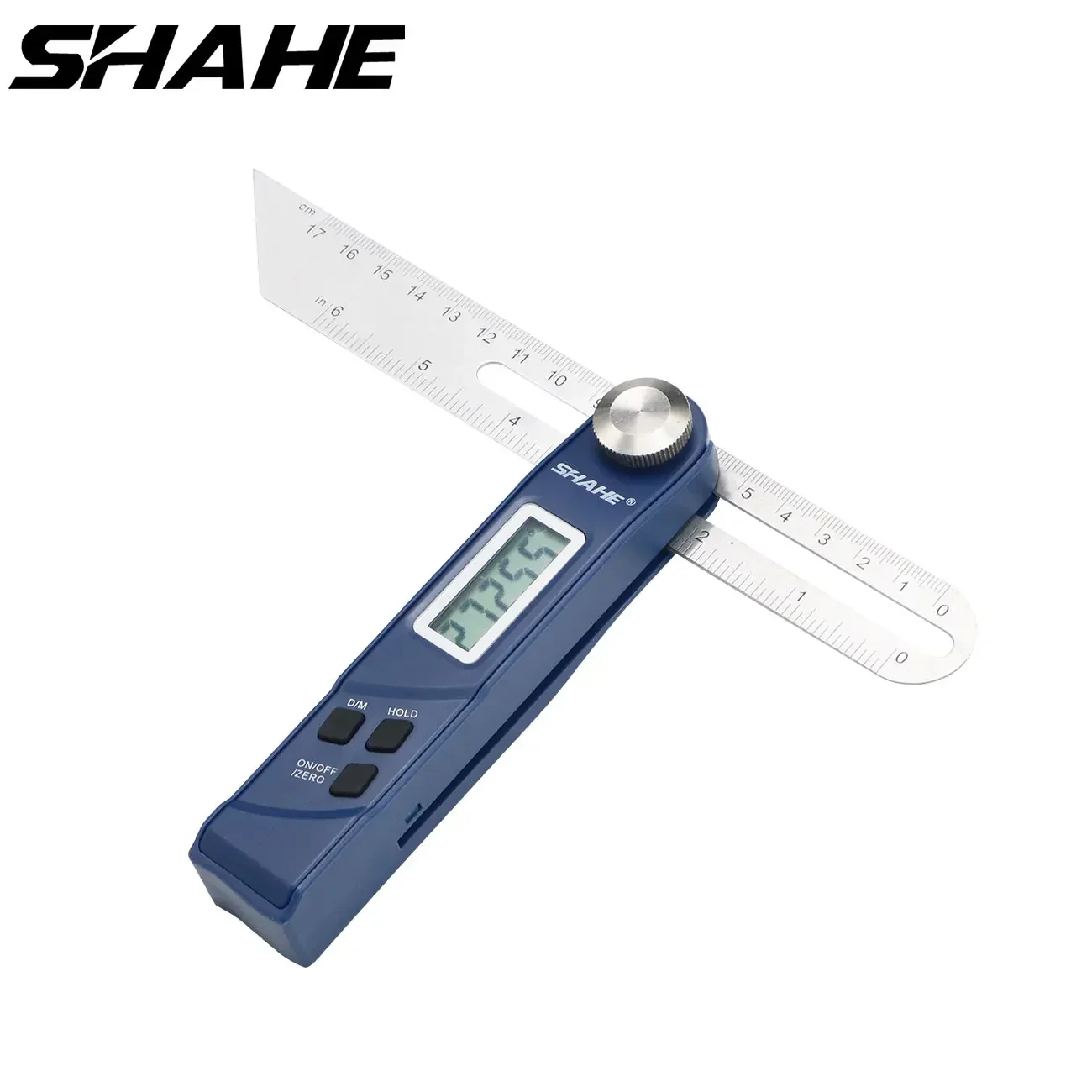 SHAHE デジタルスライド T ベベル定規分度器、ステンレス鋼の刃 0-360 ° デジタル角度ファインダー、フル LCD ディスプレイ付き