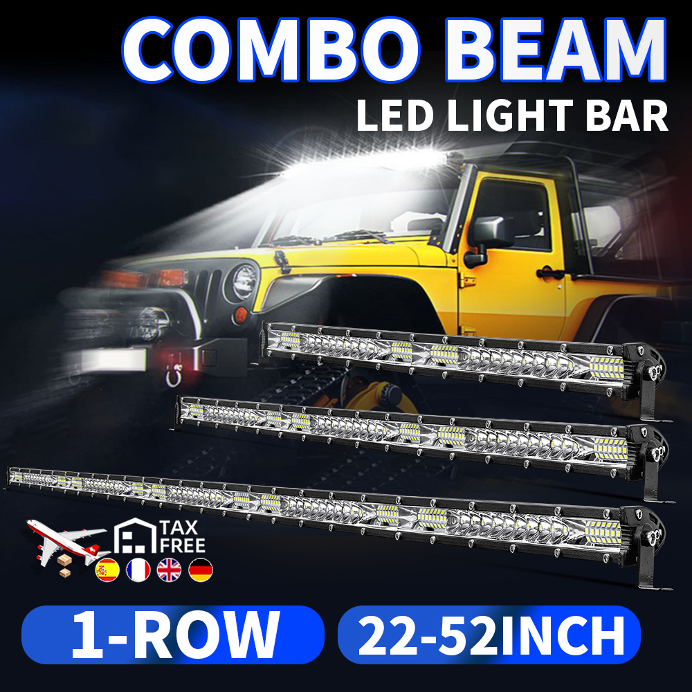 CO LIGHT 52 インチスーパースリム LED ライトバー単列コンボビーム Barra Led 60000LM SUV 4X4 オフロード LED ワークライト 12V 24V