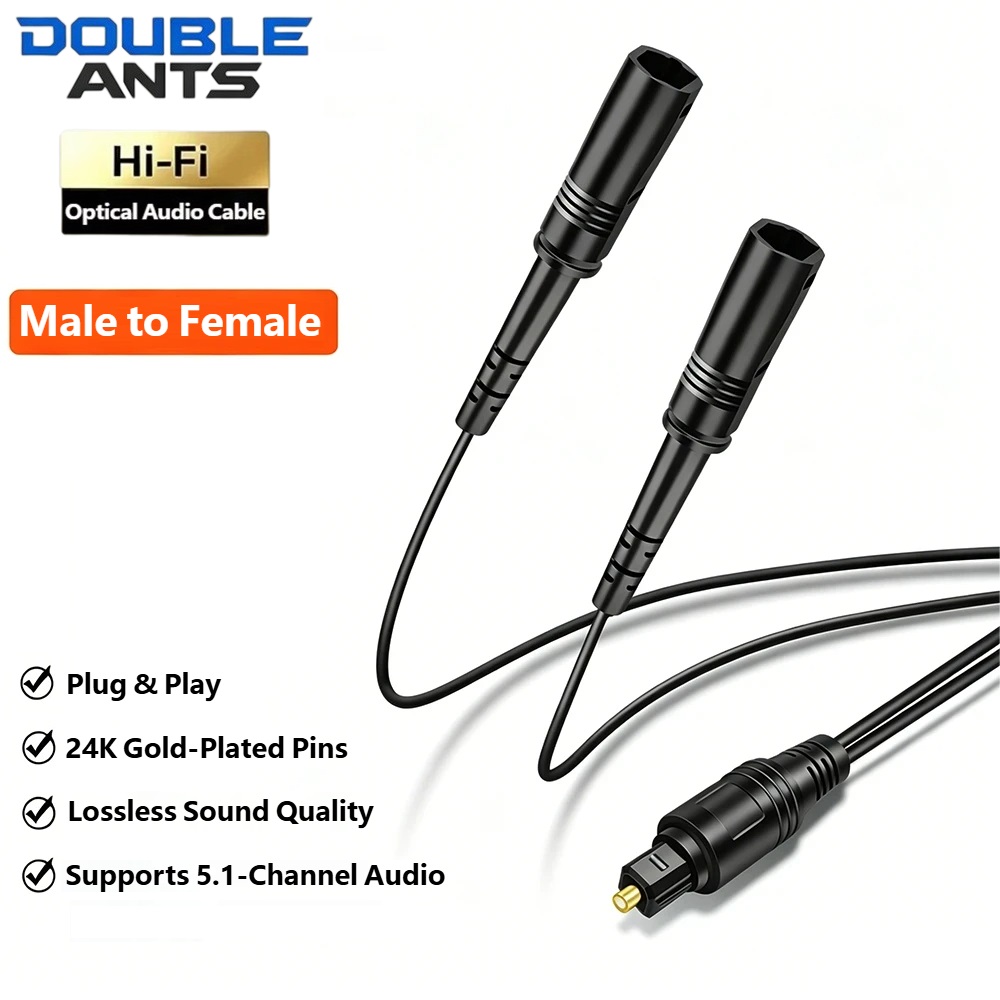 1 ～ 2 SPDIF Toslink デジタル光ファイバーオーディオスプリッターケーブル 1 オス入力 2 メス出力 TV Xbox PS3 PS4 スピーカーアンプ用