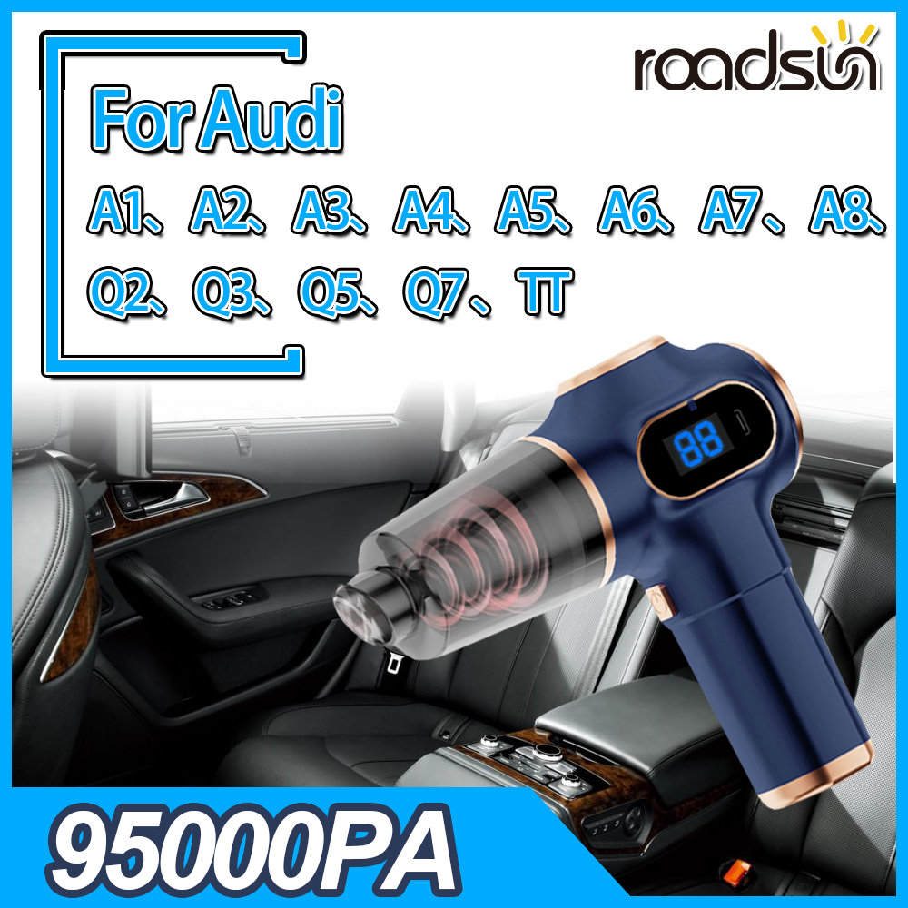 車の掃除機 95000pa 強力な吸引ポータブルコードレスミニ掃除機アウディ A1 A2 A3 A4 A5 A6 A7 A8 Q2 Q3 Q5 Q7 TT