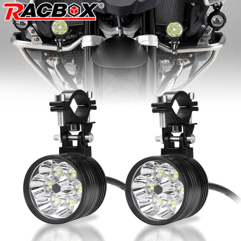 CNC オートバイ LED ヘッドライトスポットライトフラッシュ 12V ハイローフォグランプ補助追加ライトバイクオフロード ATV SUV トラック