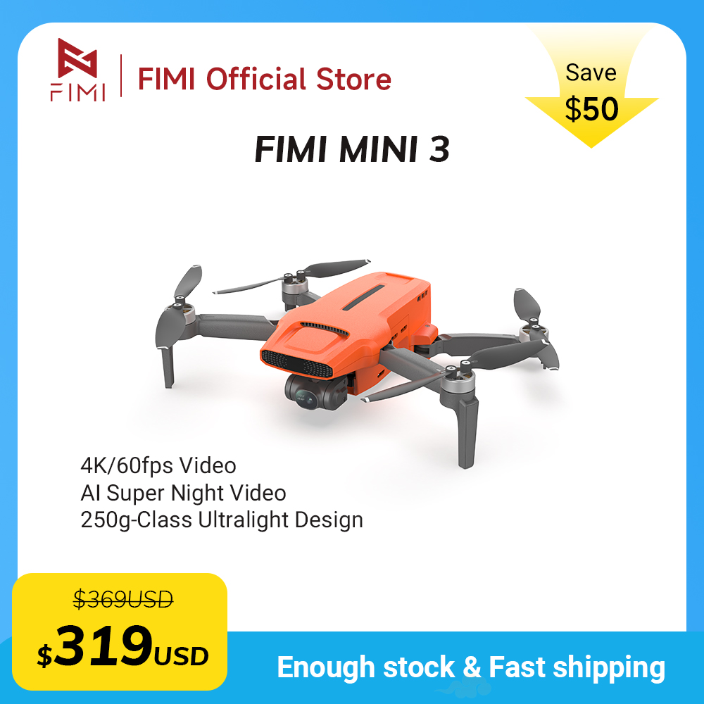 FIMI MINI 3 新しいドローン 4K 60fps AI スーパーナイトビデオ 9km 範囲 3 軸ジンバル 249 グラム超軽量デザインスマート追跡ミニプロドローン