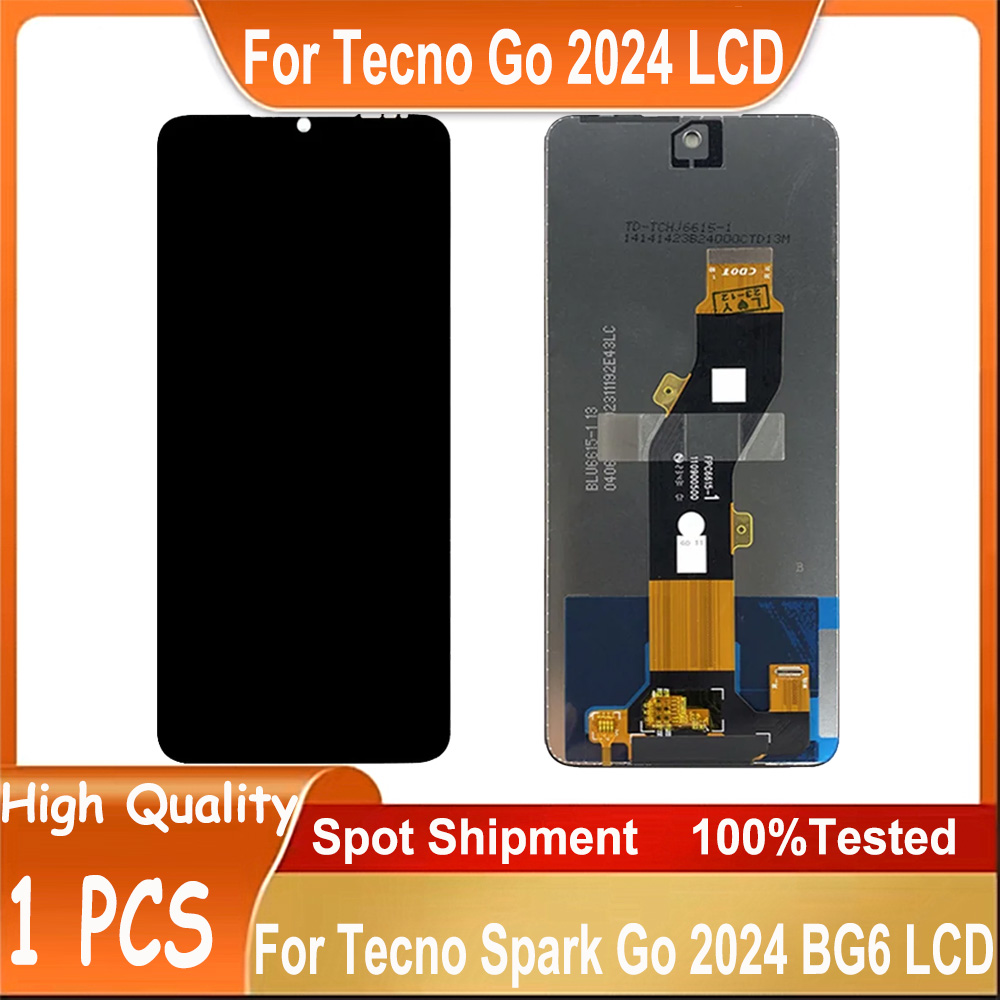 6.6 "AMOLED テクノスパークゴー 2024 BG6 lcd 表示画面タッチデジタイザアセンブリパネル交換部品テクノ BG6 液晶