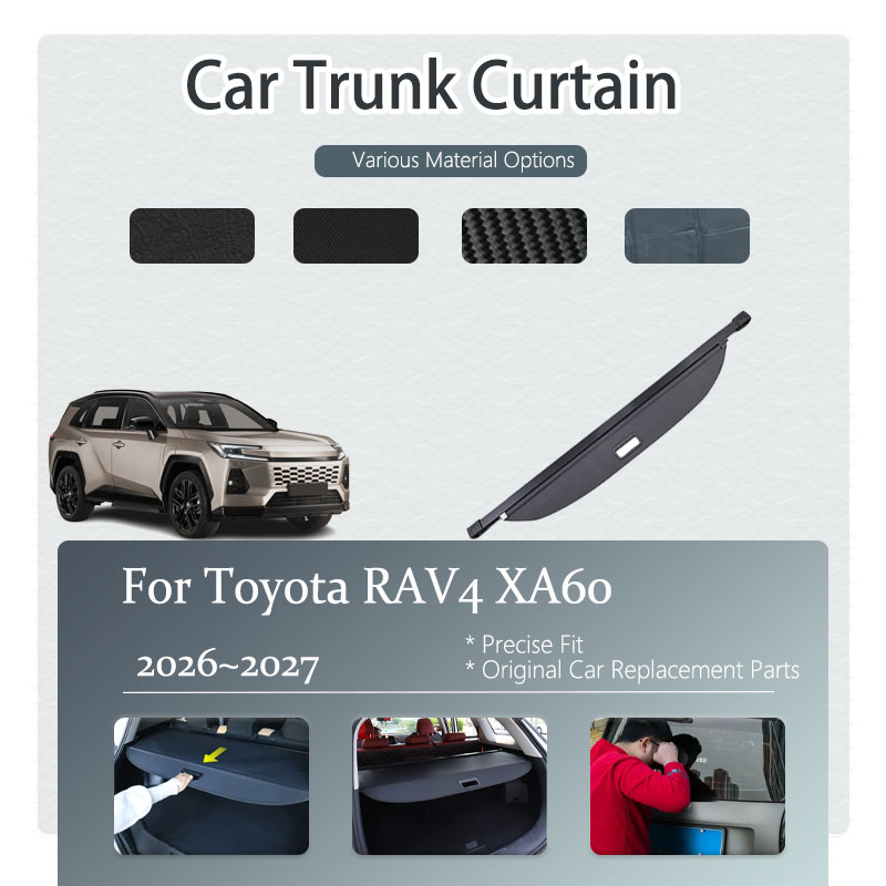車のリアトランクカーテントヨタ RAV4 XA60 ワイルドランダー 2026 2027 格納式カーゴカバーラックパーティションシェルター自動車の付属品
