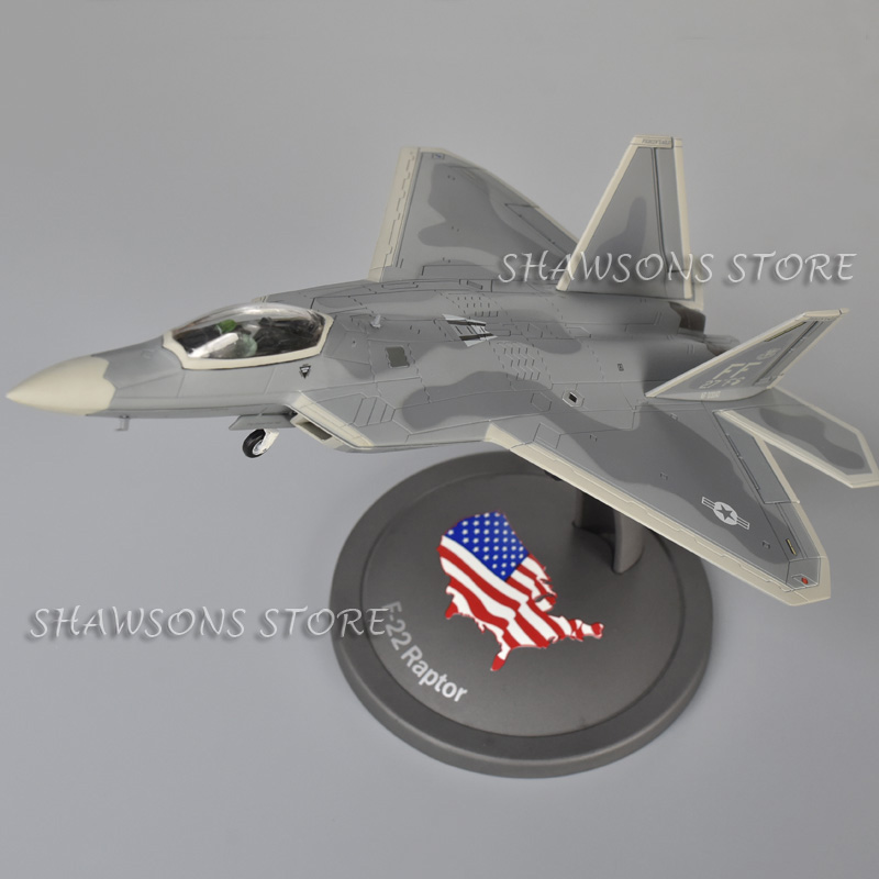 1:72 ダイキャストメタル軍用機模型玩具 F-22 ラプタージェット戦闘機ミニチュアレプリカコレクション