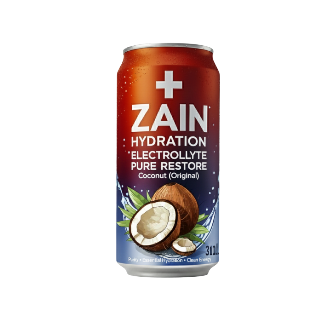 Zain ココナッツウォーター オリジナルフレーバー 水分補給ドリンク 電解質 機能性低炭水化物 330 ミリリットルボトル フルーツ野菜ジュース タイ