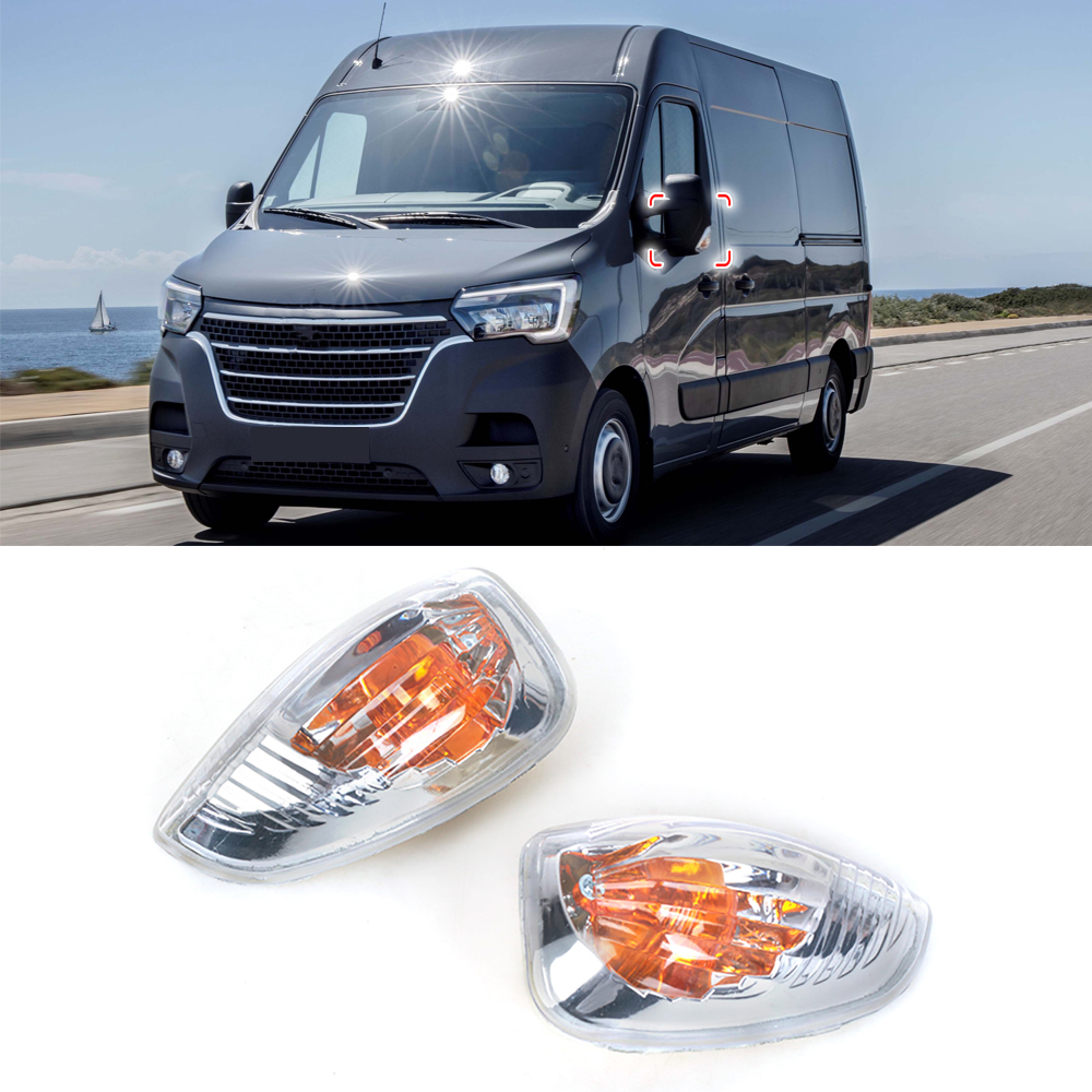 車のサイドウイングミラーランプターン Siganl ライト電球なしルノーマスターボクソールオペルモバノ日産 NV400 2010-2018