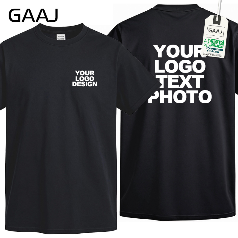 プレミアム綿 100% カスタム Tシャツカスタマイズされた Tシャツ Tシャツプリント刺繍あなたの写真ブランドロゴテキスト男性女性ギフトトップス
