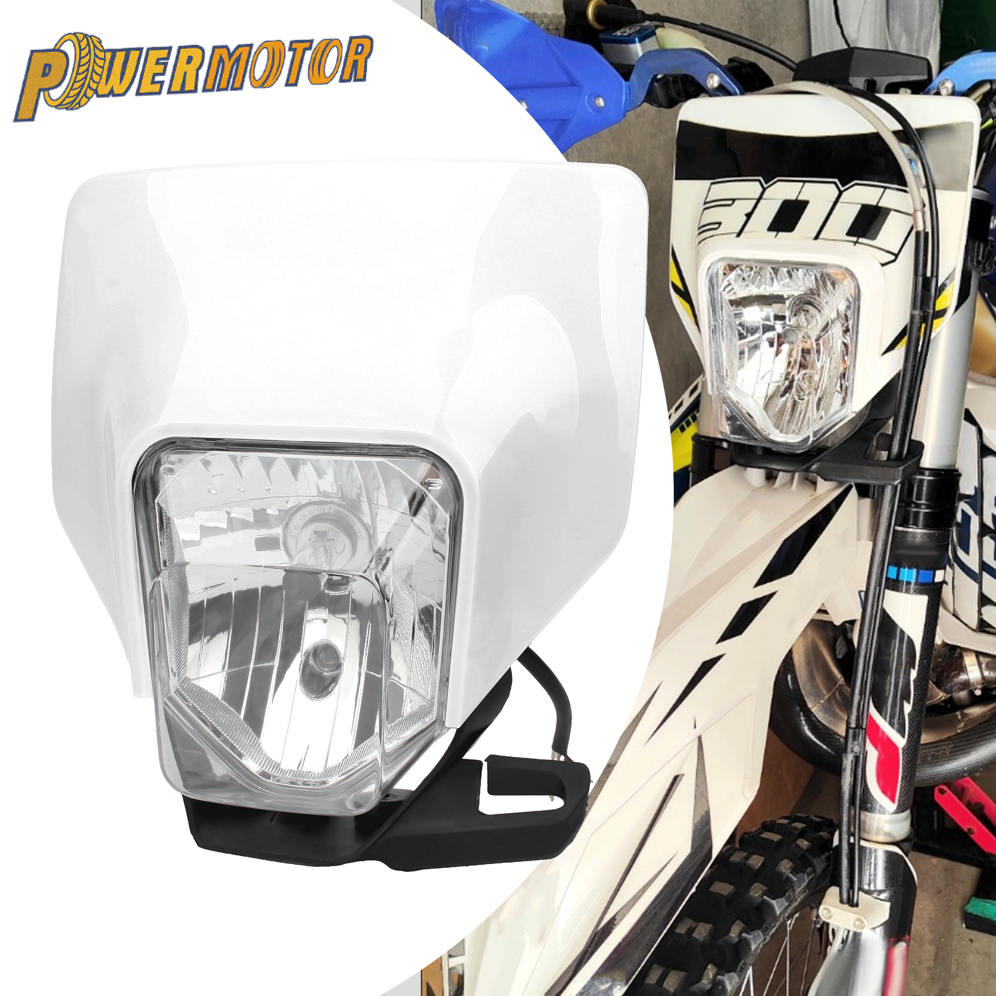 オートバイアクセサリー H4 ヘッドライトヘッドランプハスクバーナ TE FE TX 250 350 450 501 300 2017 2018 2019 エンデューロピットダートバイク