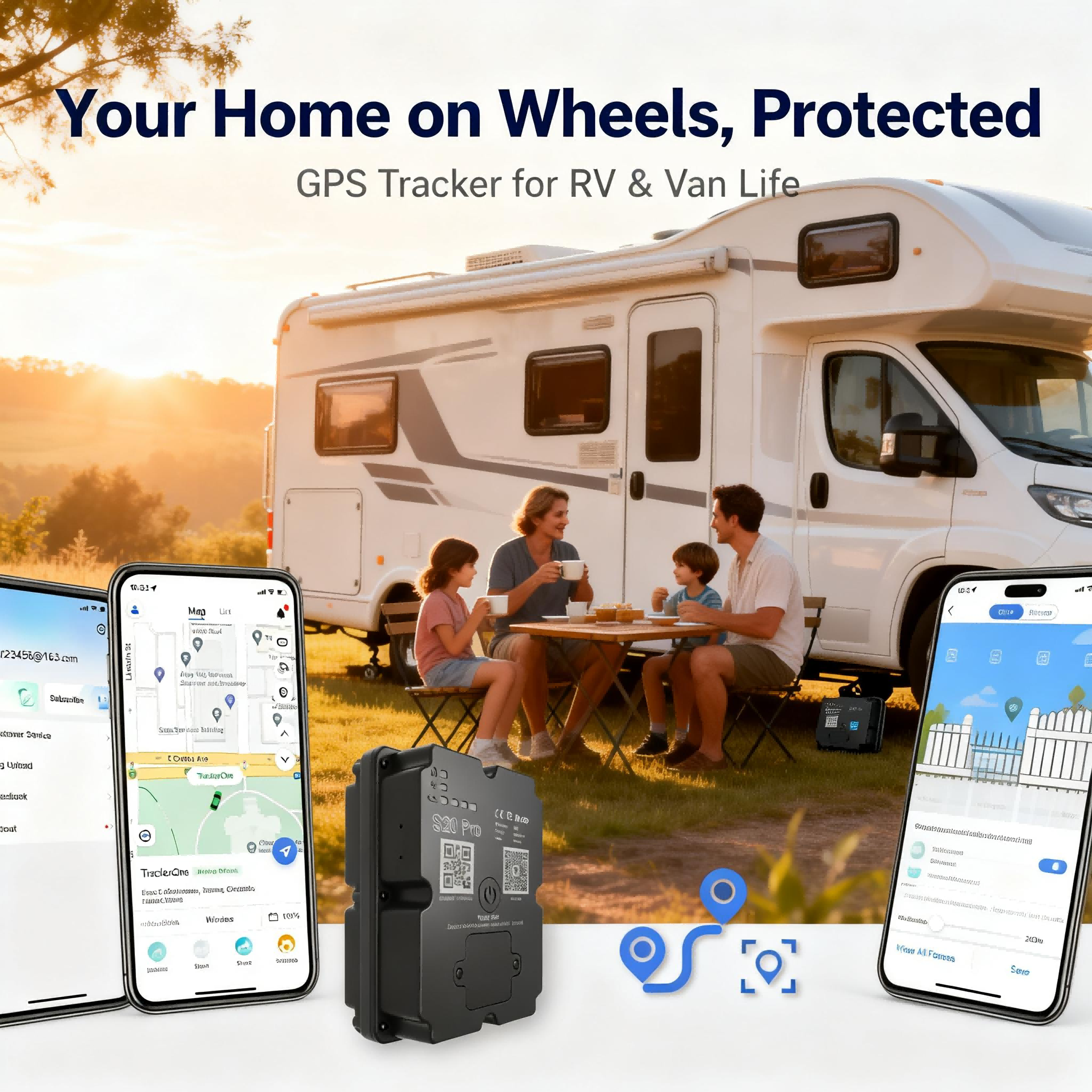 GPS トラッカー RV バンライフキャンピングカーキャンピングカー用リアルタイム追跡盗難防止 SOS 4 グラムグローバルポータブル防水サブスクリプション
