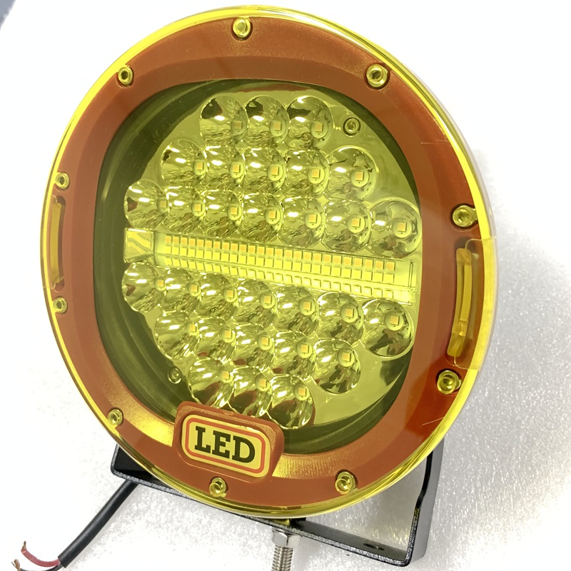 7 インチアンバー PC カバーカースポット LED ワークライトプラスチック保護マスクトラック 4 × 4 オフロード 105 ワット 240 ワット LED ワークランプ
