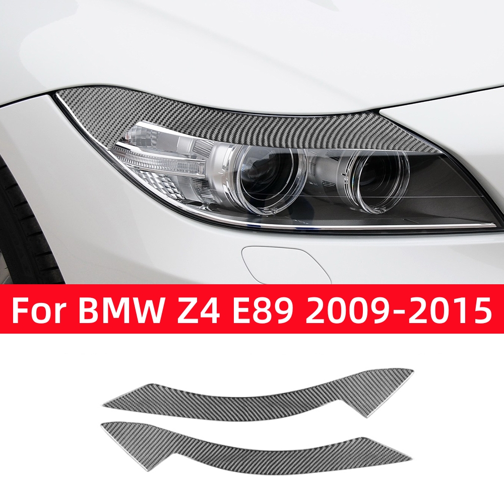 Bmw Z4 シリーズ E89 2009-2015 カーアクセサリー炭素繊維車のヘッドライト眉毛まぶたトリムカバー装飾ステッカー