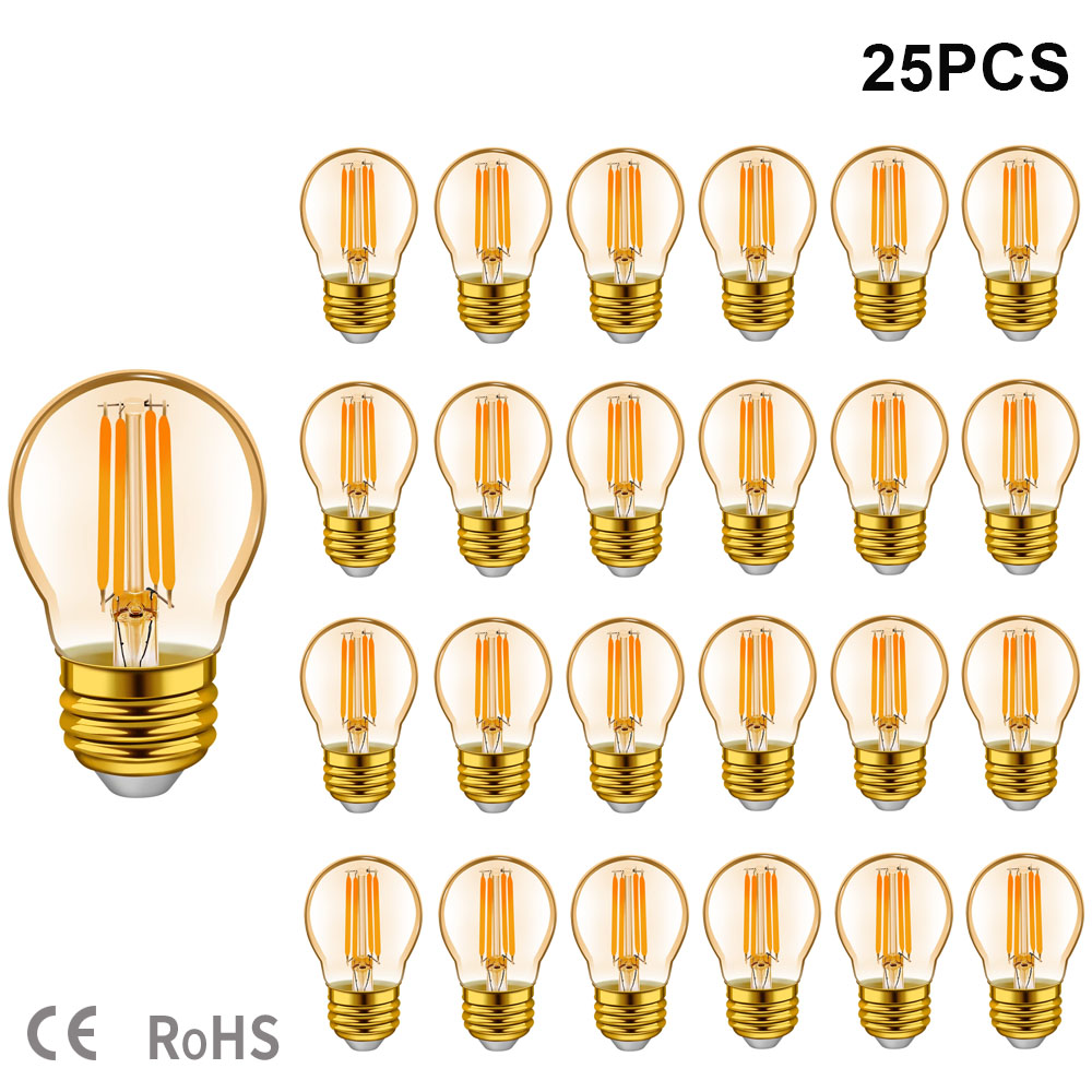 Led フィラメントエジソン電球 G45 ミニグローブ 4 ワット 6 ワット E27 調光可能なヴィンテージ Led ランプ 2700 18K ウォームホワイトストリング電球用