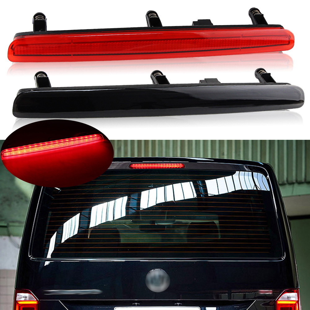 LED スモークテールゲートブレーキランプ Vw T5 トランスポーター 2003-2015 高レベルライトカラベル T5 カースタイリングハイマウントストップランプ