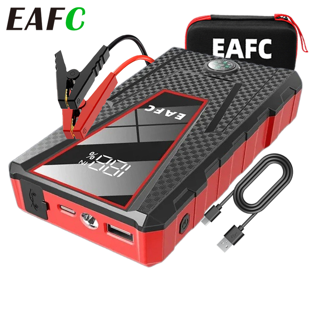 EAFC 12V 車のジャンプスターター始動装置バッテリー電源銀行 600A/1200A 屋外自動バスター緊急ブースター充電器