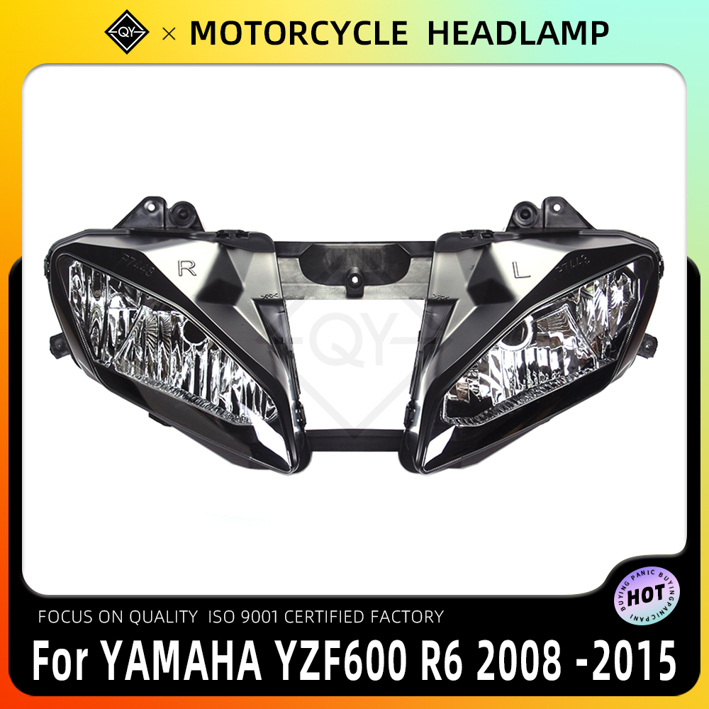 LQYL オートバイヘッドライトヘッドランプヘッドライトランプアセンブリヤマハ YZF-R6 YZF 600 R6 2008 2016