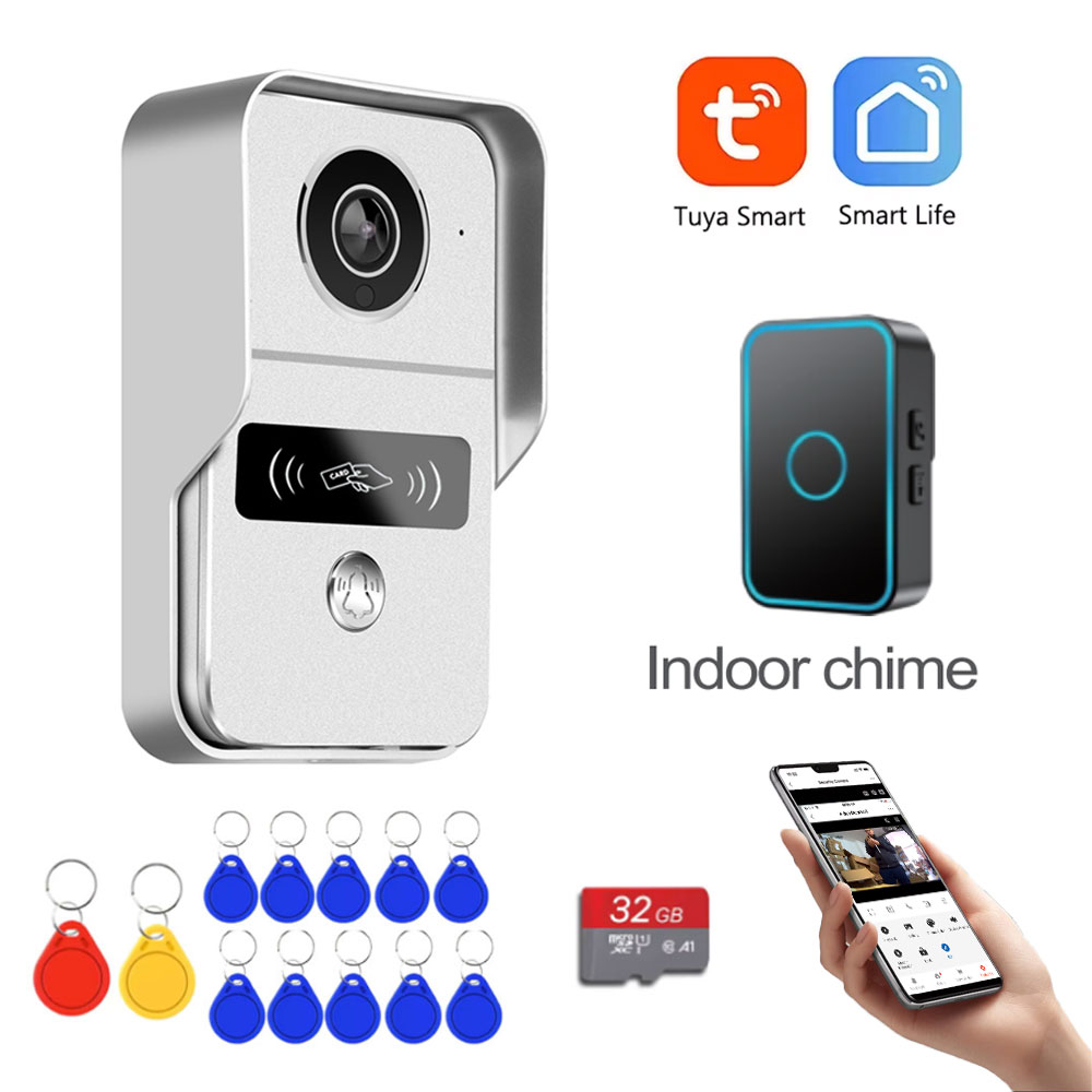 Tuya APP スマート POE IP ビデオインターホン WIFI ビデオドアホンドアベル WIFI ドアベルカメラアラームワイヤレス 1080P セキュリティカメラ