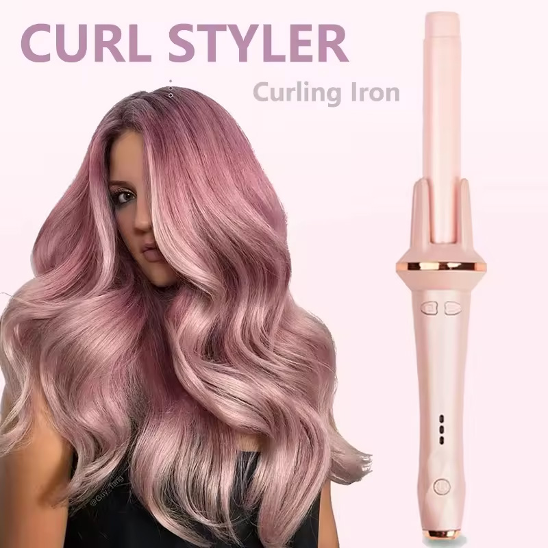 ポータブルセラミック電気ヘアアイロン PTC 加熱自動回転ヘアアイロンダメージなしヘアスタイリングツール