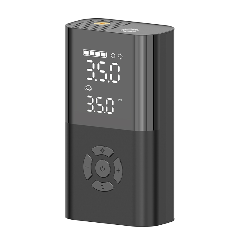 2 in 1 緊急車ジャンプスターター、ワイヤレスバッテリー電動エアポンプ、150PSI 6000mah スマートタイヤインフレーター付き