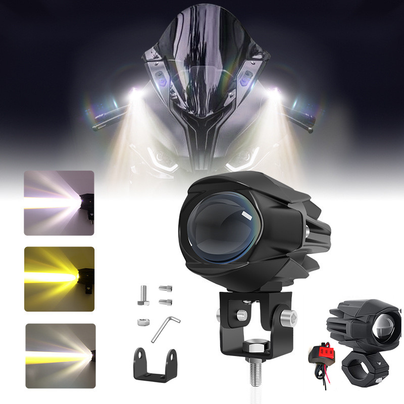 12V 24V LED 車オートバイスポットライト 200 ワットヘッドライトフォグランプアクセサリーオフロード ADV GS トラック支援ランプ補助ライト