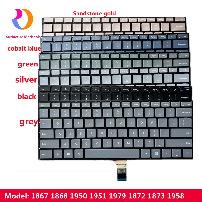 Microsoft Surface Laptop 3 4 13 5 /15 1868 1867 1872 1873 1950 1979 用純正キーボード（新品、米国配列）