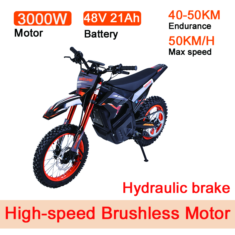 City Mountain オフロード電動バイク 3000 ワットモーター 48V21AH バッテリー電動自転車走行距離 50 キロ 14 インチファットタイヤ電動自転車