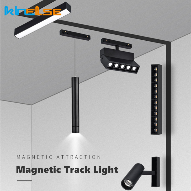 通常の LED 磁気トラックライト DC48V マグネット天井レールスポットライト投光器グリルラインランプレール照明シリーズ 20 ワット 30 ワット