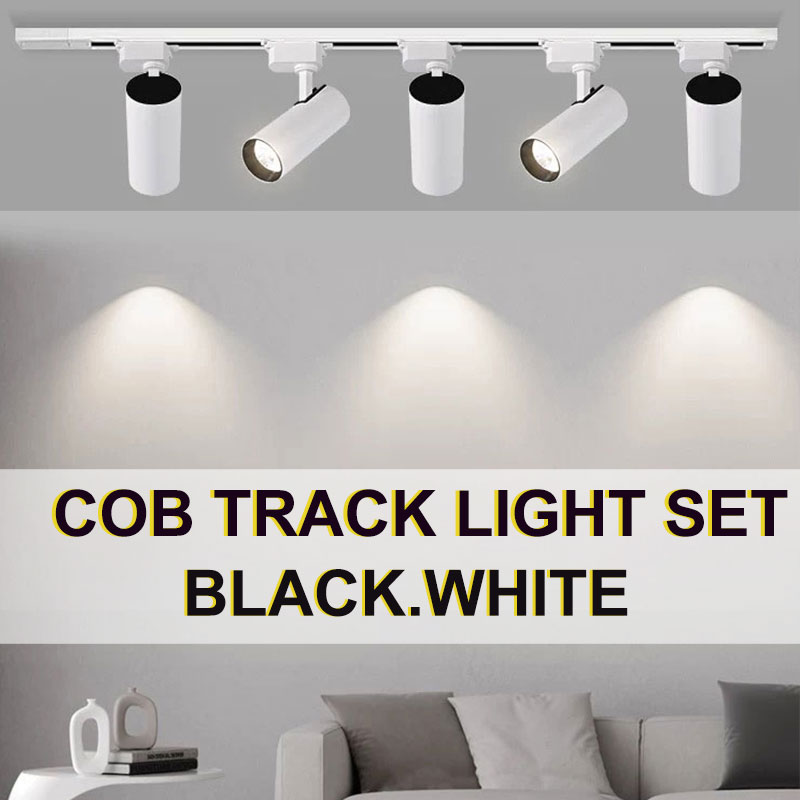 セット COB LED トラックランプ 220v トラックライトスポットライト 30 ワット屋内店舗キッチン寝室スポットレールライト照明