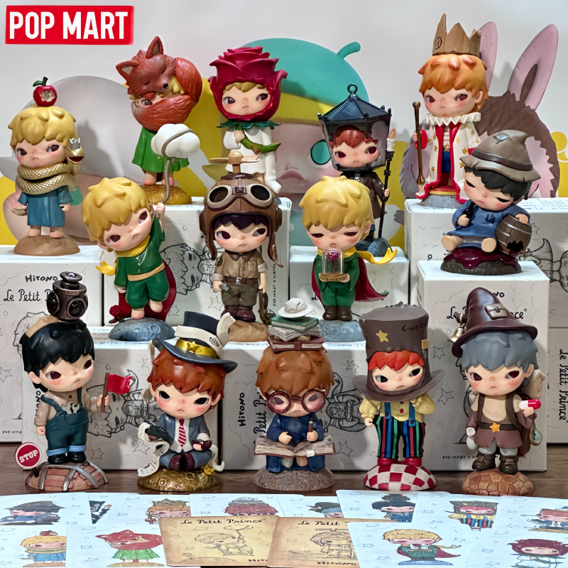 POP MART hirono x Le Petit Prince セリエブラインドボックスおもちゃミステリーボックスミステリーおもちゃアクションフィギュアサプライズかわいいモデル誕生日ギフト
