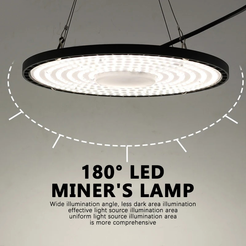 UFO LED ハイベイライト 100/150/200 ワット 220V 6000K IP65 工業用ランプ、倉庫、ガレージ、工場、ワークショップ、マーケット、ジム用