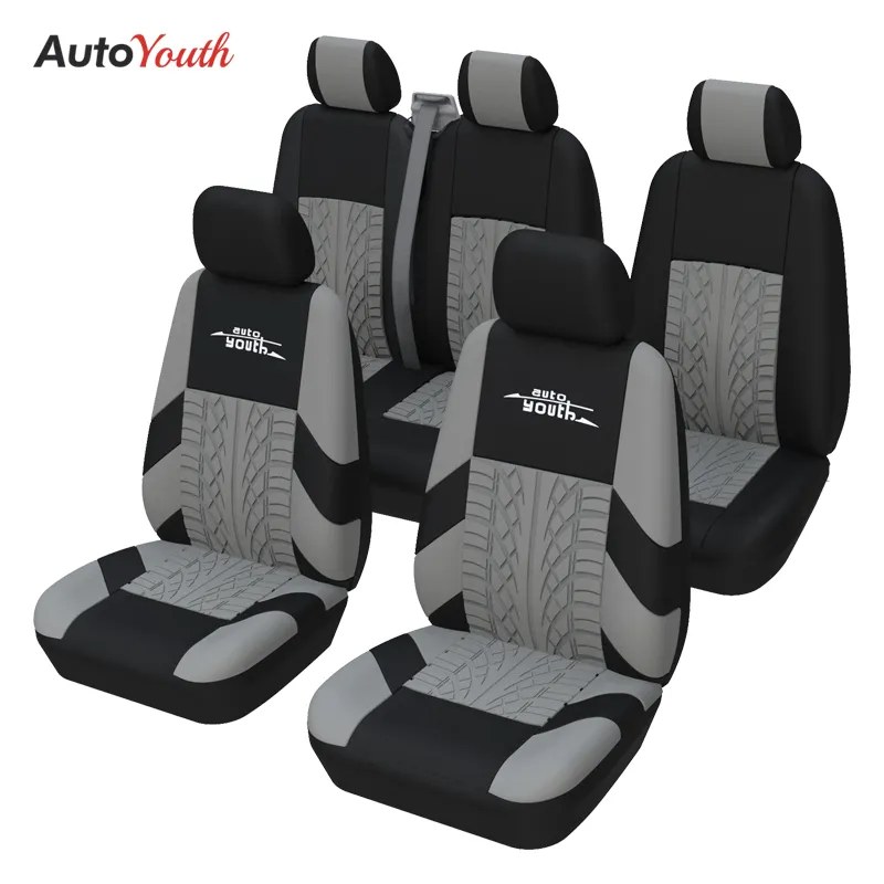 ユニバーサル シート カバー 高品質カバー 車内 2 列シート (フロント ダブル シートと 1 人席 2 つ) に適しています
