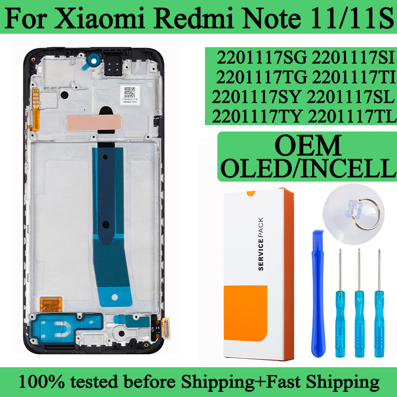 2201117TG 2201117SG プレミアム液晶 Xiaomi Redmi 注 11 ディスプレイタッチスクリーンデジタイザパネルアセンブリ Redmi 注 11S 液晶