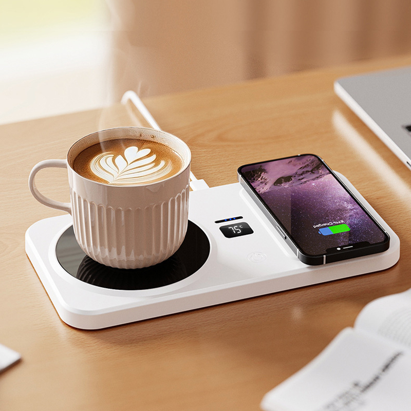 2 で 1 コーヒーマグウォーマーワイヤレス充電器多機能カップ加熱パッド 3 ギア温度ウォーマーコースターミルクティー水
