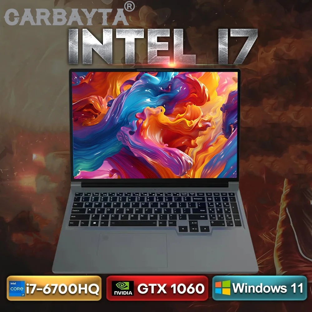 16インチゲーミングラップトップインテルCore i7-6700HQ GTX 1060 6GB IPS 1920*1200ノートPCゲーマー16GB 32GB 256GB-2TB SSD Windows 11 Pro