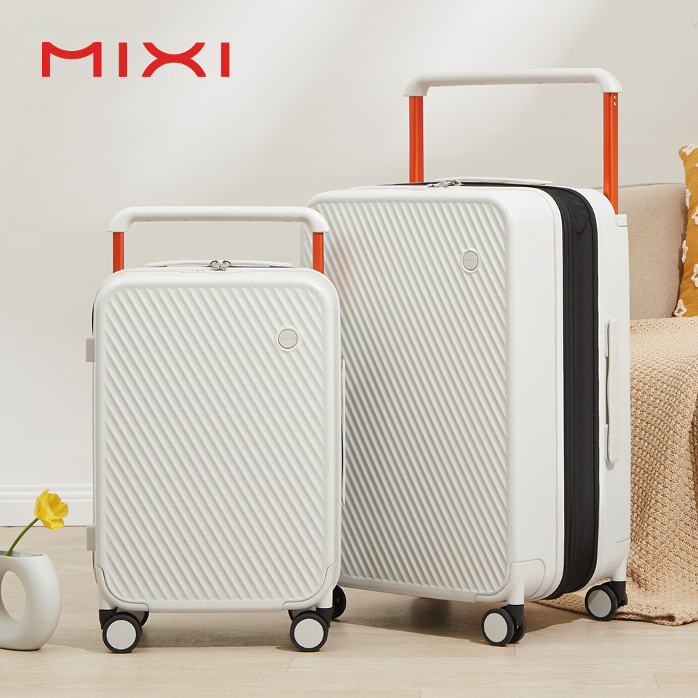 Mixi 拡張可能 機内持ち込み手荷物 軽量 大容量 ワイドハンドル PC 旅行スーツケース スピナーホイール TSAロック 20 24インチ