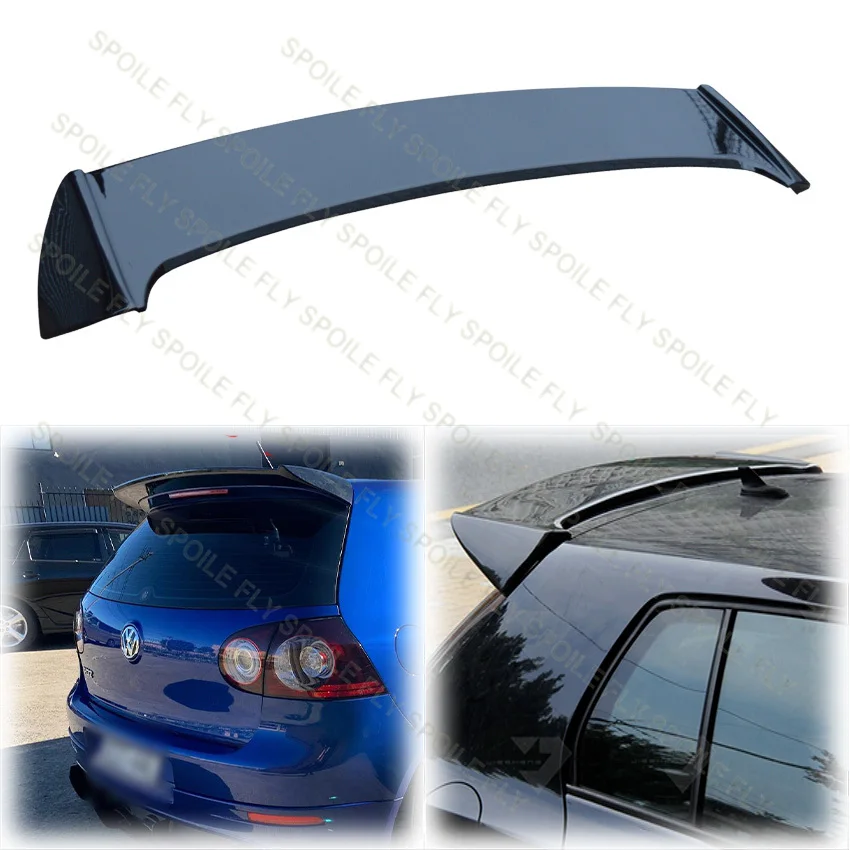 2004 から 2009 用 VW ゴルフ 5 MK 5 GTI R32 MK5 オシールスタイルリアスポイラールーフウイングトランクリップ高品質 ABS 素材光沢のある黒