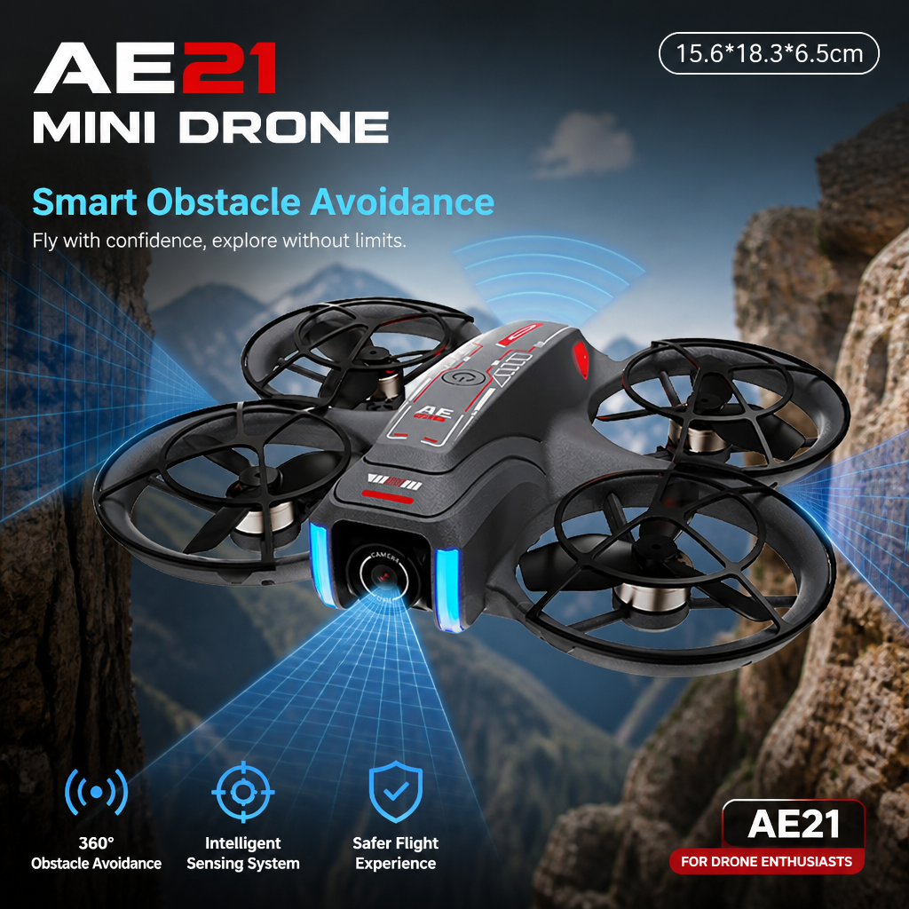 Obstacle Mini Drone Professional GPS HD Camera Drones 5G WIFI FPV Video 8K UAV 4.3 Inch Large Screen Remote Control RV Dron AE21